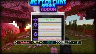 Better Chat Ranks Addon (26.x, 1.21) – MCPE/Bedrock Mod
