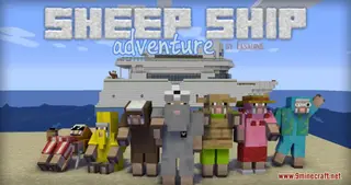 Sheep Ship Adventure Map (26.2, 1.20.1) – Complete Tasks Around The Ship!