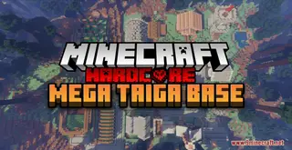 Mega Taiga World Hardcore Base Map (26.2, 1.20.1) – 100 Days in Minecraft Harcore World