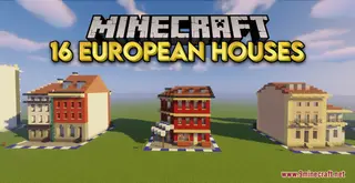 16 European Houses Map (26.2, 1.20.1) – One-Chunk European Houses