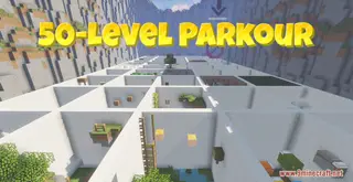 50-Level Parkour Map (26.2, 1.20.1) – Consecutive Parkour In a Valley