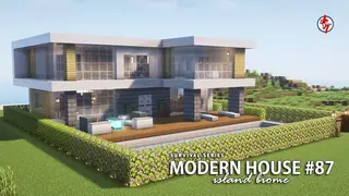 Survival Modern House 87 Map (26.x, 1.21) – MCPE/Bedrock