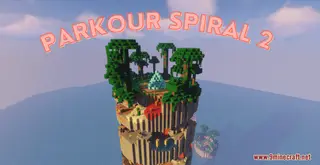 Parkour Spiral 2 Map (26.2, 1.20.1) – Jump Your Way Up From the Nether!