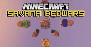 Savana Bedwars Map (26.2, 1.20.1) – Savana-themed Bedwars Map