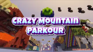 Crazy Mountain Parkour Map (26.2, 1.20.1) – Parkour To The Top!