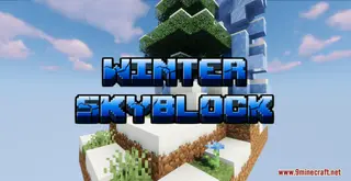 Winter Skyblock Map (26.2, 1.20.1) for Mincraft