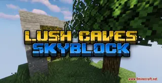 Lush Caves Skyblock Map (26.2, 1.20.1) for Minecraft