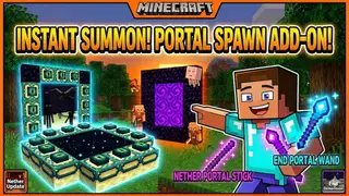 Instant Portals Addon (26.x, 1.21) – MCPE/Bedrock