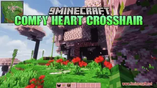 Comfy Heart Crosshair Resource Pack (1.21.1, 1.20.1) – Texture Pack