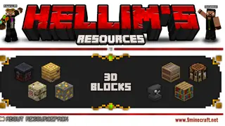 Hellim's 3D Blocks Resource Pack (1.21.1, 1.20.1) – Texture Pack