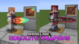 Hololive Weapons Resource Pack (1.21.1, 1.20.1) – Texture Pack