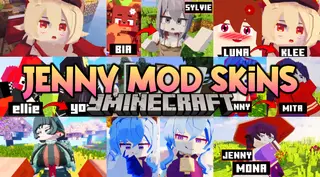 Jenny Mod Skins Resource Pack (1.12.2) – Uzaki, Klee, Mita, and More