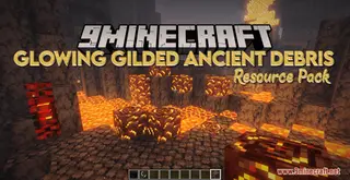 Glowing Gilded Ancient Debris Resource Pack (1.21.1, 1.20.1) – Texture Pack