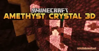 Amethyst Crystal 3D Resource Pack (1.21.1, 1.20.1) – Texture Pack