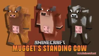 Mugget's Standing Cow Resource Pack (1.21.1, 1.20.1) – Texture Pack