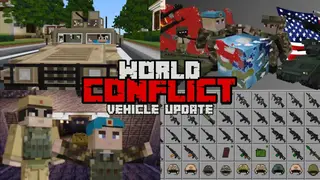 World Conflict Addon (1.21, 1.20) – MCPE/Bedrock 3D Guns Mod