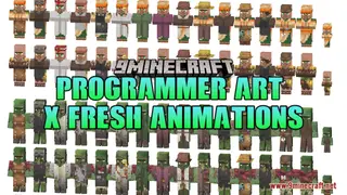 Programmer Art x Fresh Animations Resource Pack (26.2, 1.20.1) – Texture Pack