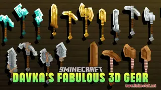 Davka's Fabulous 3D Gear Resource Pack (1.21.1, 1.20.1) – Texture Pack