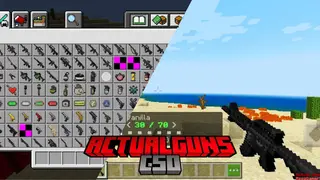 Actual Guns CSO Addon (1.21, 1.20) – MCPE/Bedrock Mod