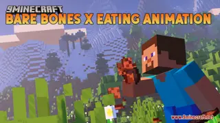 Bare Bones x Eating Animation Resource Pack (1.21.1, 1.20.1) – Texture Pack