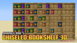Chiseled Bookshelf 3D Resource Pack (1.21.1, 1.20.1) – Texture Pack