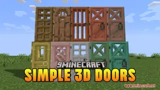 Simple 3D Doors Resource Pack (1.21.1, 1.20.1) – Texture Pack