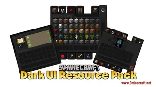 Dark UI Resource Pack (1.21.1, 1.20.1) – Texture Pack
