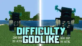 Difficulty Godlike Addon (1.21, 1.20) – MCPE/Bedrock Mod