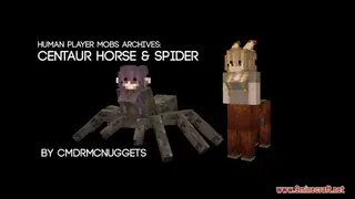 Centaur Horse & Spider Resource Pack (1.21.1, 1.20.1) – Texture Pack