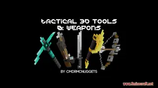 Tactical 3D PVP Tools & Weapons Resource Pack (1.21.1, 1.20.1) – Texture Pack