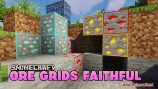 Ore Grids Faithful Resource Pack (1.21.1, 1.20.1) – Texture Pack