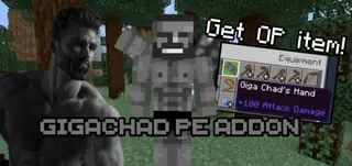 Gigachad PE Addon (1.21, 1.20) – MCPE/Bedrock Mod