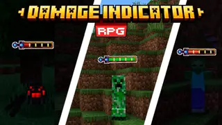 RPG Damage Indicator Addon (26.x, 1.21) – MCPE/Bedrock Mod