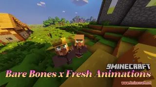 Bare Bones x Fresh Animations Resource Pack (1.21.1, 1.20.1) – Texture Pack