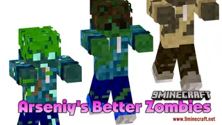 Arseniy's Better Zombies Resource Pack (1.21.1, 1.20.1) – Texture Pack