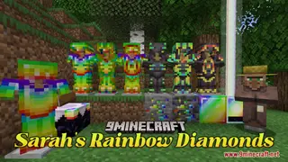 Sarah's Rainbow Diamonds Resource Pack (1.21.1, 1.20.1) – Texture Pack