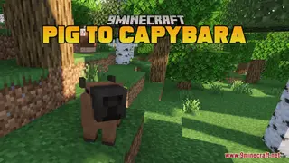 Pig to Capybara Resource Pack (1.21.1, 1.20.1) – Texture Pack