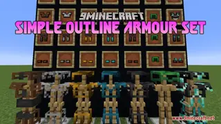 Simple Outline Armour Set Resource Pack (1.21.1, 1.20.1) – Texture Pack