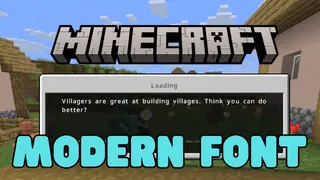 Modern Font Texture Pack (26.x, 1.21) – MCPE/Bedrock
