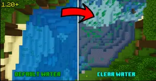 Clear Water Texture Pack (26.x, 1.21) – Night Vision, Support RenderDragon