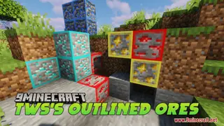 TWS's Outlined Ores Resource Pack (1.21.1, 1.20.1) – Texture Pack