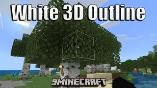 White 3D Outline Texture Pack (26.x, 1.21) – Glowing White Outlines For Blocks And Items