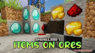 Items On Ores Resource Pack (1.21.1, 1.20.1) – Texture Pack