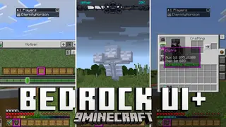 Bedrock UI Plus Texture Pack (26.x, 1.21) – A Custom UI With Helpful Stats