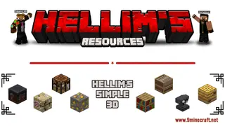 Hellim's Simple 3D Textures Resource Pack (1.21.1, 1.20.1) – Texture Pack