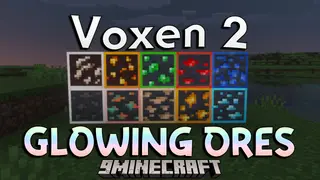 Voxen 2 Glowing Ores Texture Pack (26.x, 1.21) – Find Glowing Ores Easily