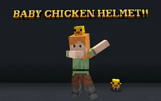 Baby Chicken Helmet Texture Pack (26.x, 1.21) – MCPE/Bedrock
