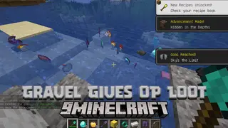 Minecraft But Gravel Gives OP Loot Data Pack (1.20.4, 1.19.4)