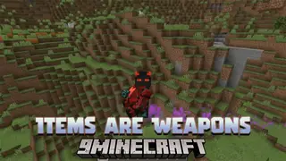 Minecraft, But Items Are Weapons Data Pack! (1.20.2, 1.19.4)