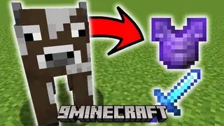 Minecraft But Cows Drop Broken Items Data Pack (1.19.3, 1.18.2)